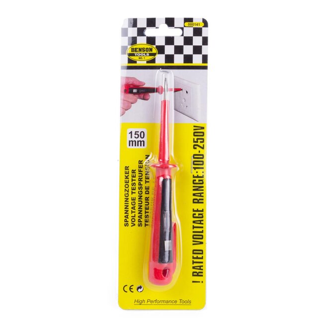 Benson Spanningzoeker - 15 cm - CE-gekeurd - 100-250 Volt - Schroevendraaiertip