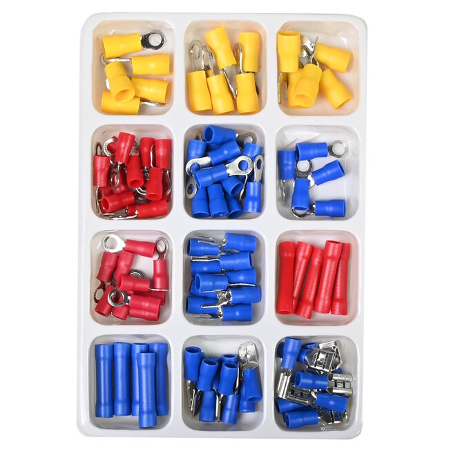 Benson Complete kabelschoen set - geïsoleerd - kleurgecodeerd - 100-delig - met koffer