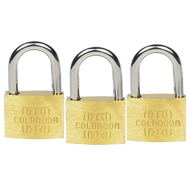 Stahlex Set van 3 hangsloten - 20 mm - niet gelijksluitend - ideaal voor kleine kistjes en gereedschapskisten