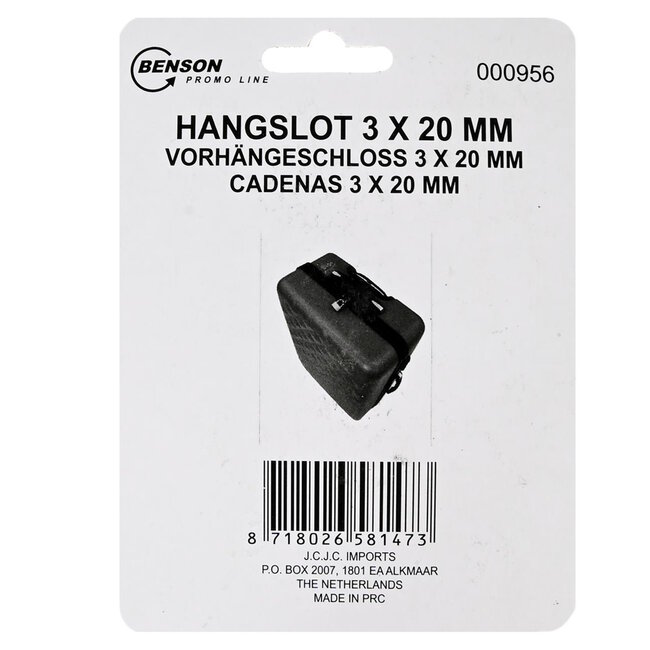 Stahlex Set van 3 hangsloten - 20 mm - niet gelijksluitend - ideaal voor kleine kistjes en gereedschapskisten