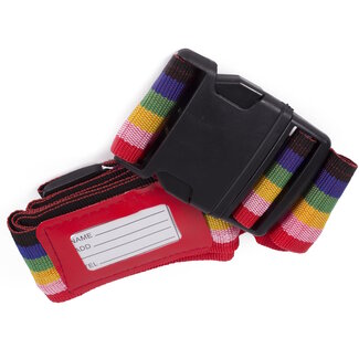 Benson Kofferspanband - Regenboogkleur - 183 cm - Inclusief gegevenskaartje - 5 cm breed Benson Kofferspanband - Regenboogkleur - 183 cm - Inclusief gegevenskaartje - 5 cm breed