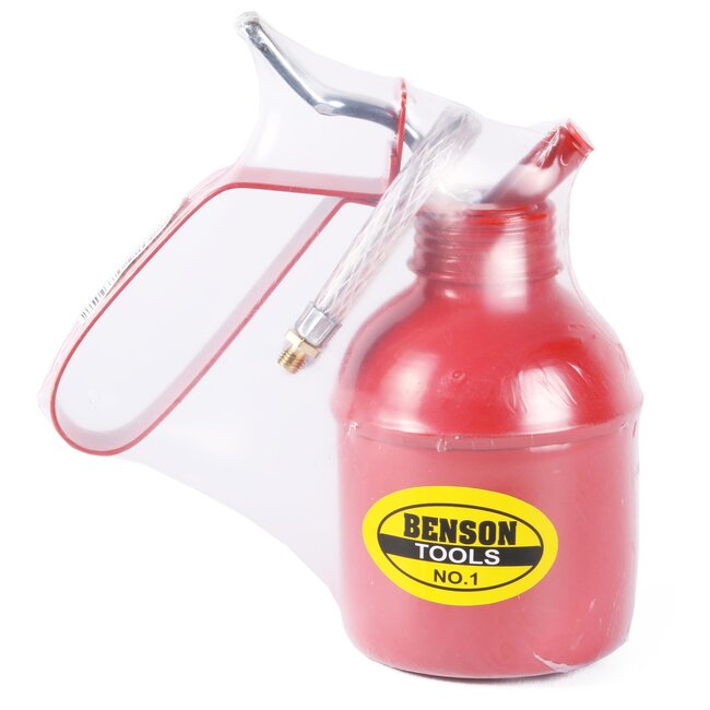 Benson Oliekan met flexibele tuit - 300 ml - metaal - rood