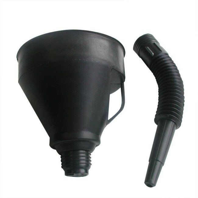 Benson Trechter met flexibele tuit en filter - Ø 150 mm - zwart - kunststof