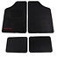 Arrow Team Universele automattenset - luxe velours - anti-slip - 4-delig - zwart