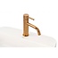 REA Luxe wastafelkraan - rosé goud - laag model - messing - eengreeps - 165 mm hoog