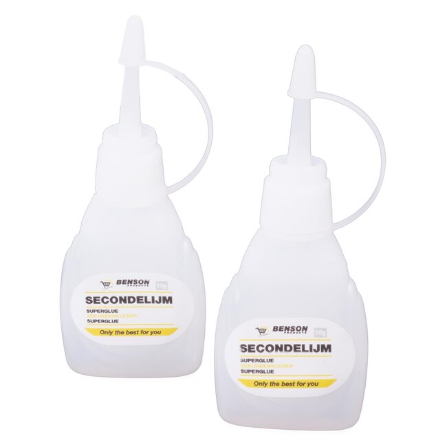 Benson Secondelijm - Oplosmiddelvrij - 10 gram - 2 stuks - Nauwkeurige dosering
