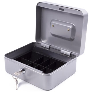 Benson Metalen geldkistje - uitneembare lade - slot met twee sleutels - 200 x 160 x 90 mm Benson Metalen geldkistje - uitneembare lade - slot met twee sleutels - 200 x 160 x 90 mm