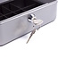 Benson Metalen geldkistje - uitneembare lade - slot met twee sleutels - 200 x 160 x 90 mm