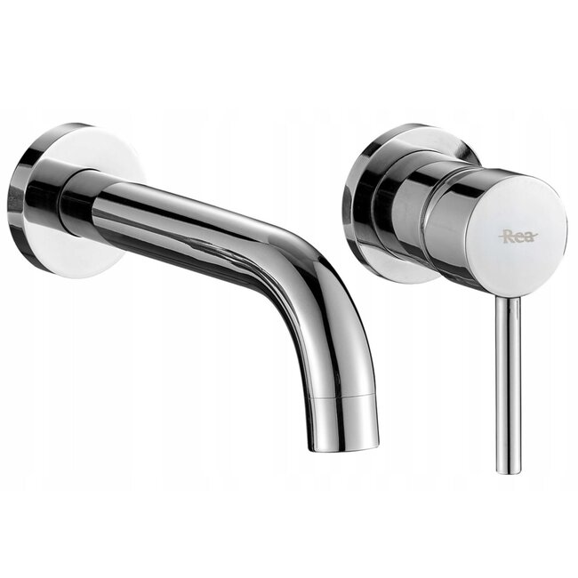 REA Inbouw wastafelkraan - eenhendel - chroom - 18 cm uitloop