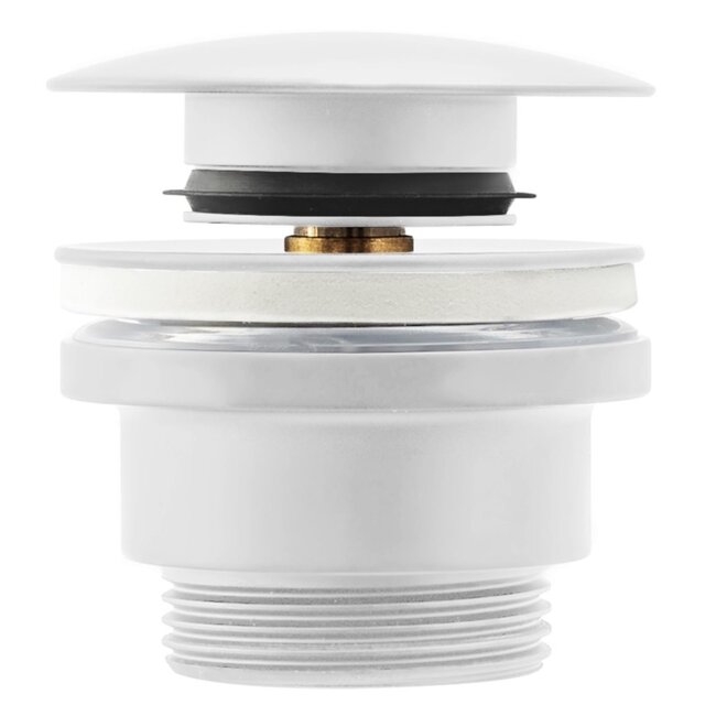REA Universele wastafel clickwaste - glans wit - kindvriendelijk design