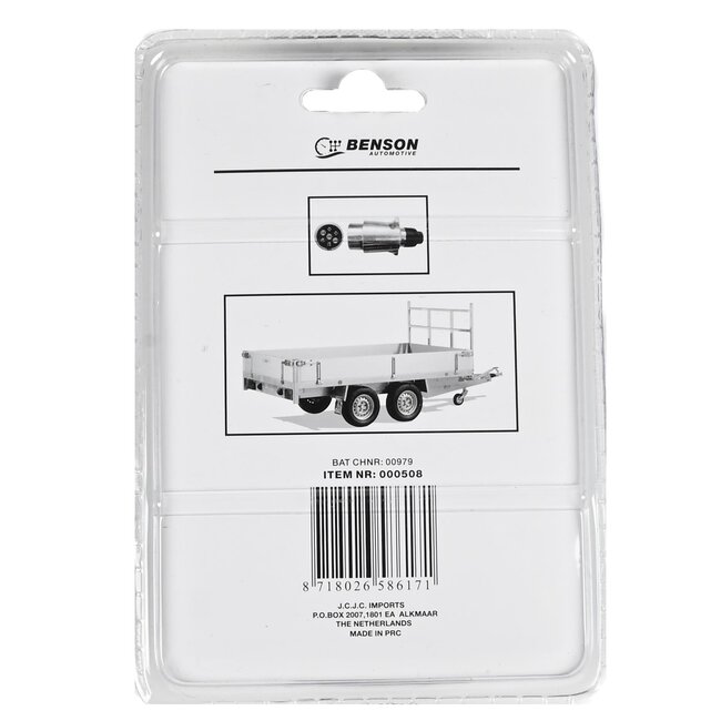 Benson 7-polige metalen aanhangwagenstekker - robuust en betrouwbaar