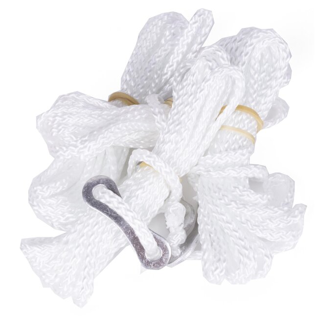 Benson Set van 4 scheerlijnen - nylon - 3 mm diameter - 200 cm - wit