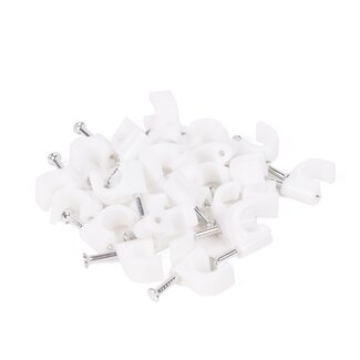 Benson Snoerclips - Kabelbeheer - 6 mm - 25 stuks - Wit