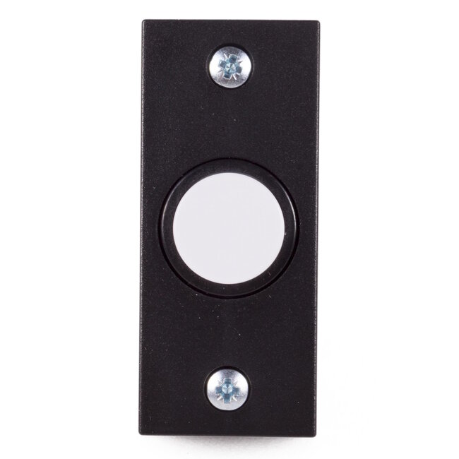 Honeywell Stijlvolle beldrukker - zwart - witte drukknop - 24x55 mm