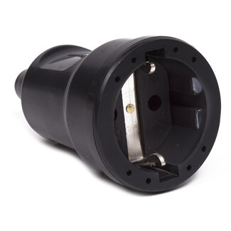 Benson Stekker met randaarde - PVC - zwart - veilige aansluiting