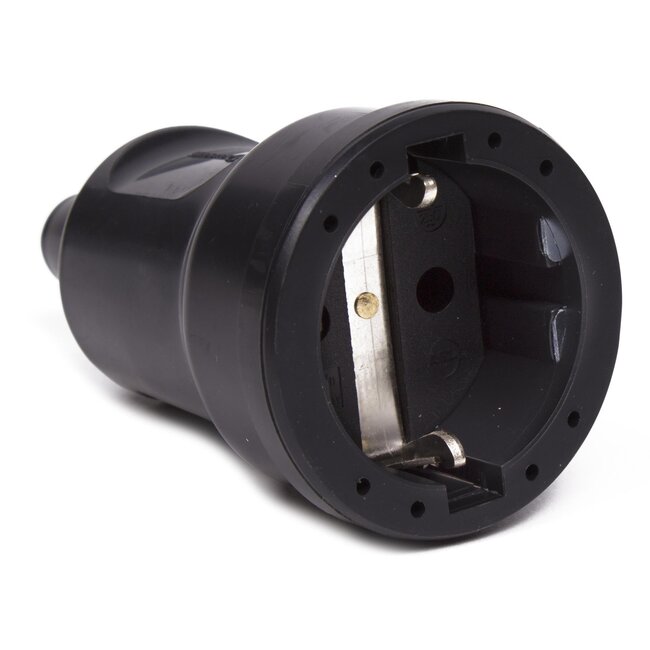 Benson Stekker met randaarde - PVC - zwart - veilige aansluiting