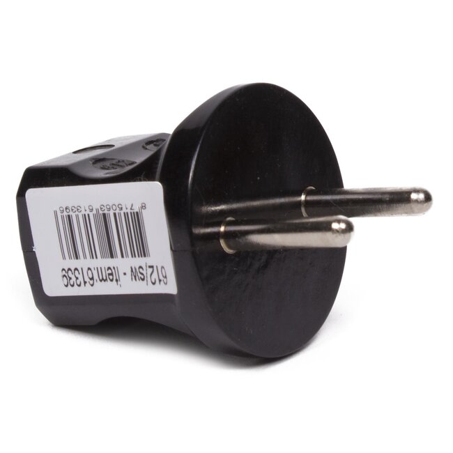 Benson Stekker zonder randaarde - 16A - 230 Volt - zwart