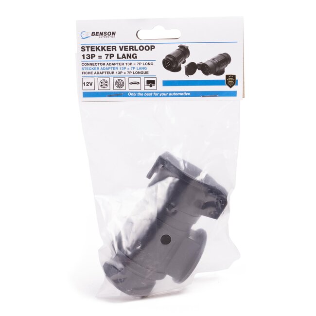 Benson Verloopstekker - 13 naar 7 polig - Lang - Duurzaam en Weerbestendig