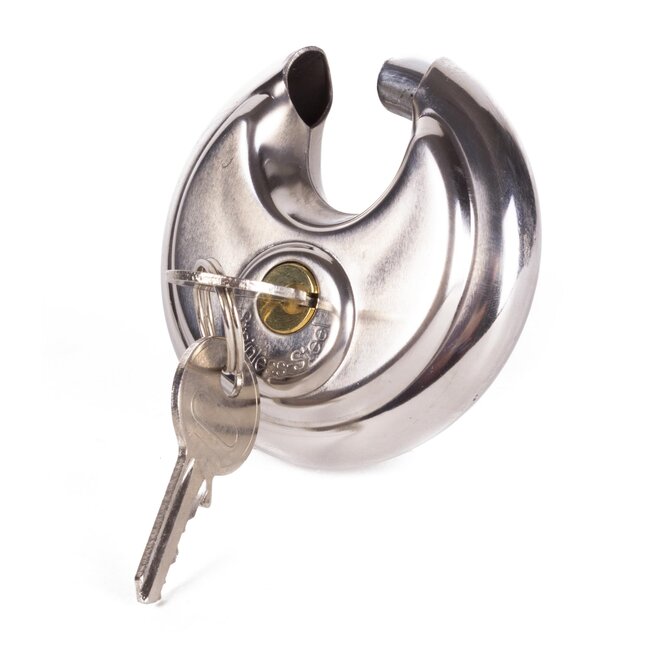 Stahlex Discusslot - RVS - Gehard Staal - Ø 90 mm - Inclusief Twee Sleutels