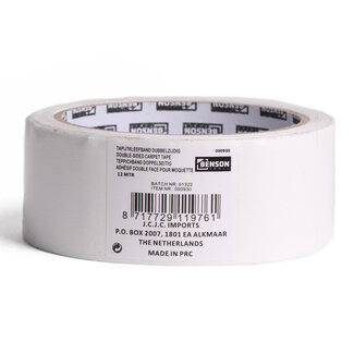 Benson Dubbelzijdige kleefband - 12 meter - 38 mm - universeel - wit