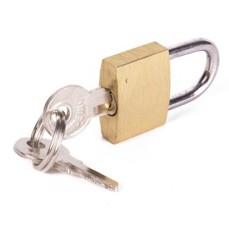 Stahlex Compact hangslot - geharde beugel - inclusief 2 sleutels - 20 mm - goud