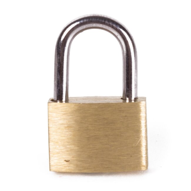 Stahlex Compact hangslot - geharde beugel - inclusief 2 sleutels - 20 mm - goud