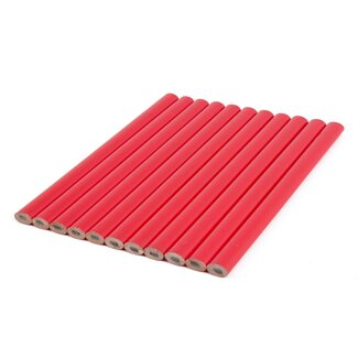 Benson Houten Timmermanspotloden - 17.5 cm - Rood - 12 stuks