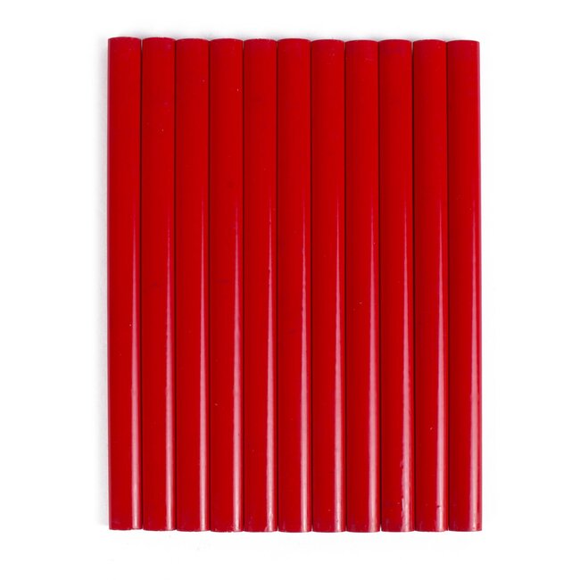 Benson Timmermanspotloden - Hout - Ovale vorm - 17,5 cm - Rood - 12 stuks