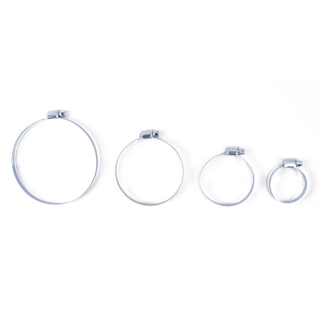 Benson 4-delige set slangklemmen - Jumbo afmetingen - Bandbreedte 14 mm