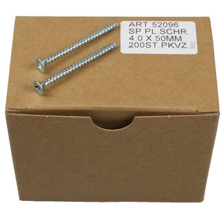 Benson Verzinkte spaanplaatschroeven - platkop - pozidrive - 4.0 x 50 mm - 200 stuks