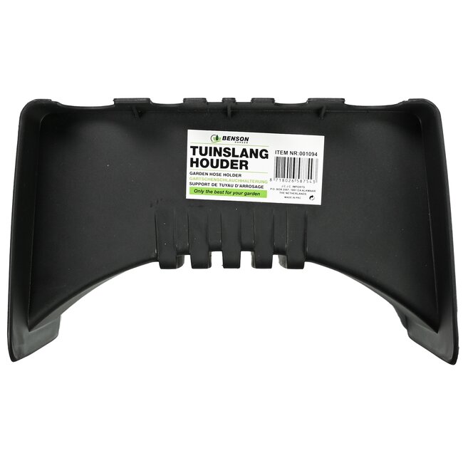 Benson Tuinslanghouder - Kunststof - Zwart - 23 x 15 cm - Voor 15 meter slang - Wandmontage