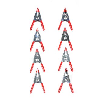 Benson Metalen veerklemmen - 50 mm - rubberen handgrepen - set van 8 stuks