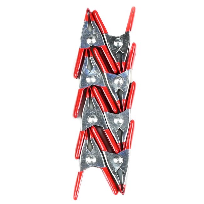 Benson Metalen veerklemmen - 50 mm - rubberen handgrepen - set van 8 stuks