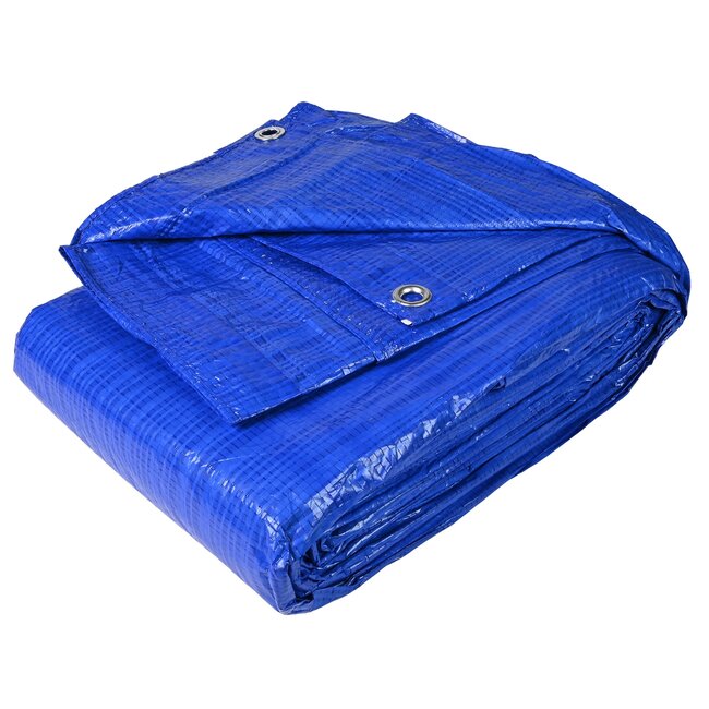 Benson Afdekzeil - Waterdicht - 4 x 6 meter - Blauw - Lichtgewicht - Herbruikbaar