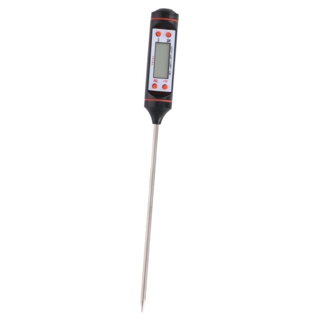 Benson Digitale vleesthermometer - nauwkeurig - temperatuurbereik -50 tot 300°C - zwart - 24 cm