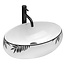 REA Ovale opzetwastafel - keramiek - glans wit - 49x34x14,5 cm - antibacterieel