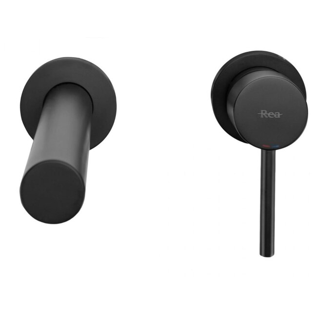 REA Inbouw wastafelkraan - eenhendel - mat zwart - minimalistisch design