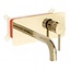 REA Inbouw wastafelmengkraan - eengreeps - goud - messing - 20 cm uitloop