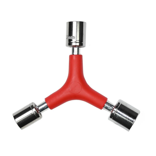 Benson Dopsleutel 3-weg - 8/9/10 mm - Comfortabel handvat - Rood