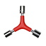 Benson Dopsleutel 3-weg - 8/9/10 mm - Comfortabel handvat - Rood