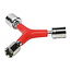 Benson Dopsleutel 3-weg - 8/9/10 mm - Comfortabel handvat - Rood