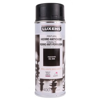 Luxens Sneldrogende spuitlak - glans zwart - 400 ml - binnen en buiten gebruik