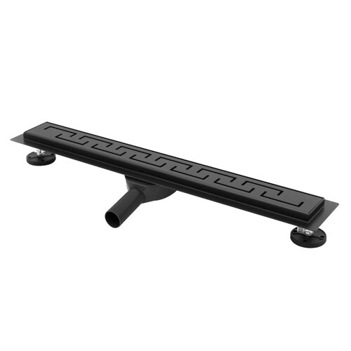 REA Drain Douchegoot Ondiep met Flens Pro 70 cm - Grieks Rooster - Mat Zwart REA Drain Douchegoot Ondiep met Flens Pro 70 cm - Grieks Rooster - Mat Zwart