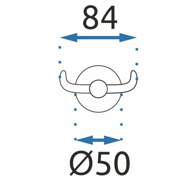 REA Handdoekhouder wandmodel - glans goud - 8.5 x 5 cm - luxe design met twee haken