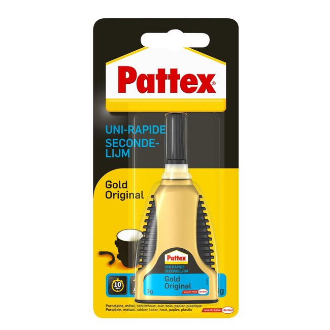 Pattex Secondelijm - Gelvorm - Voor precisiewerk en verticale toepassingen - 3 gram