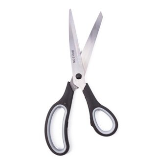 Benson Stofschaar - Extra Lang - Voor Stof, Vilt en Textiel - 25,4 cm - Zwart/Grijs of Zwart/Rood