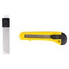 Benson Stanleymes - Afbreekmes - Snijmes - 18 mm - Geel - Inclusief 10 Reservemesjes Benson Stanleymes - Afbreekmes - Snijmes - 18 mm - Geel - Inclusief 10 Reservemesjes