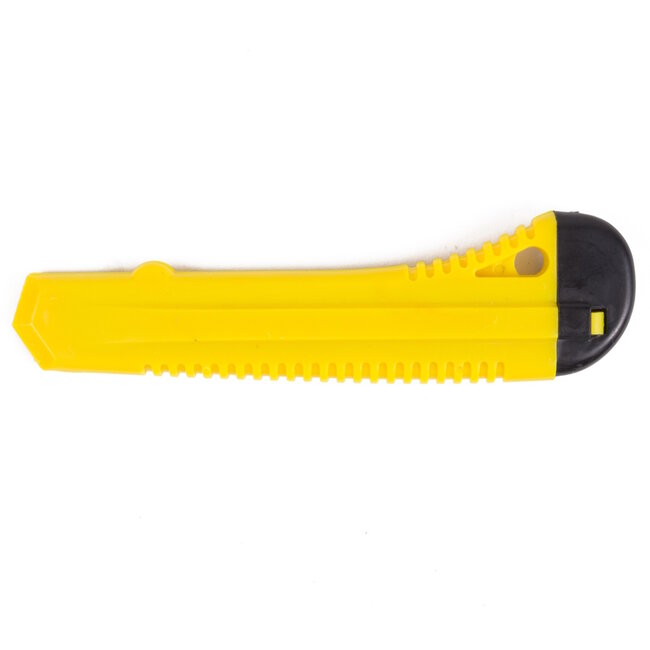 Benson Afbreekmes - 18 mm - Geel - Inclusief 10 reservemesjes - Ergonomisch ontwerp