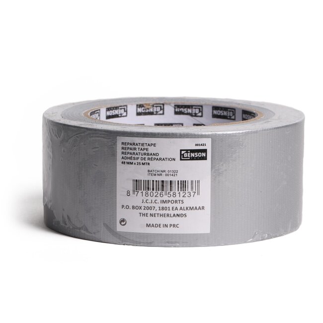 Benson Duct Tape - Reparatietape - 25 meter - Space Grijs