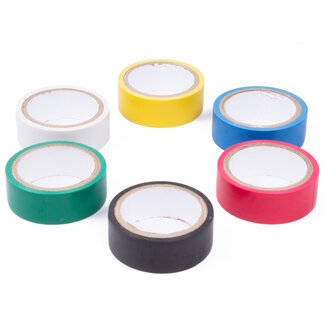 Benson PVC isolatietape - 6 kleuren - 3 meter x 18 mm - flexibel en sterk